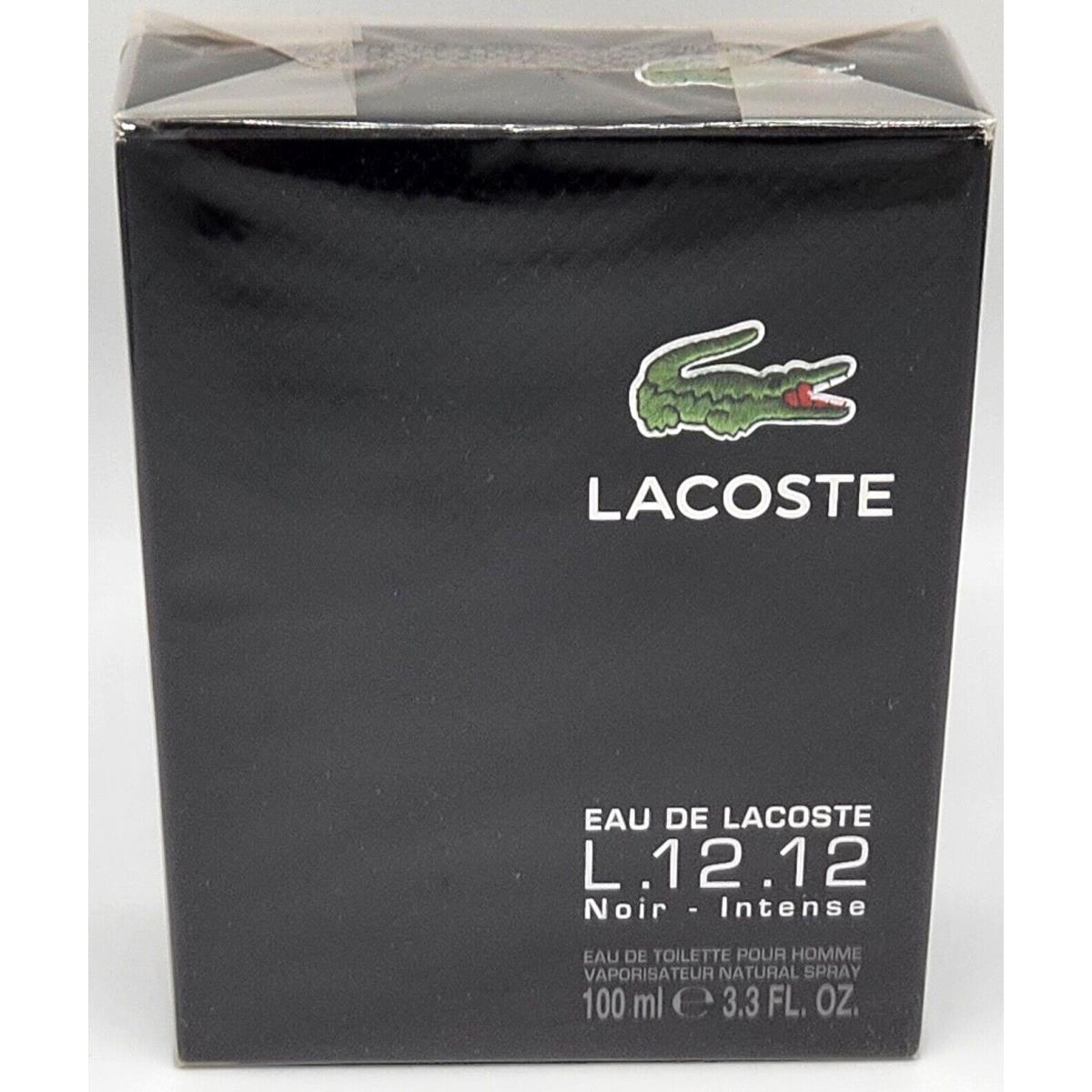 Lacoste L.12.12 Noir Intense For Men By Lacoste Eau de Toilette Spray 3.3 fl oz