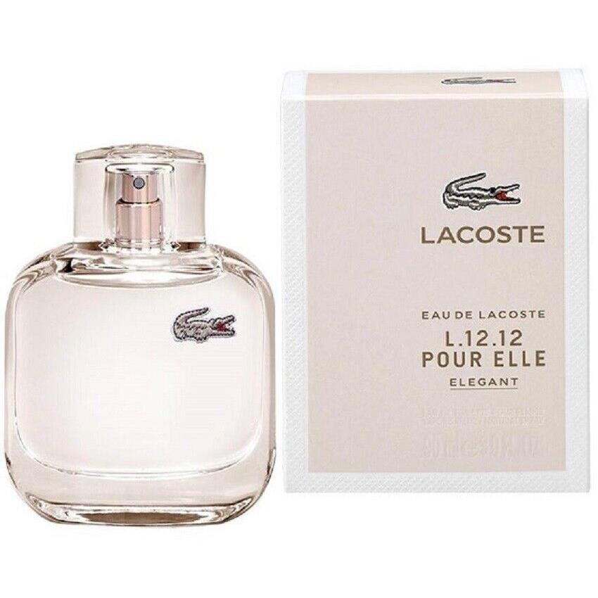 L.12.12 Pour Elle Elegant Lacoste 3.0 oz / 90 ml Edt Women Perfume Spray