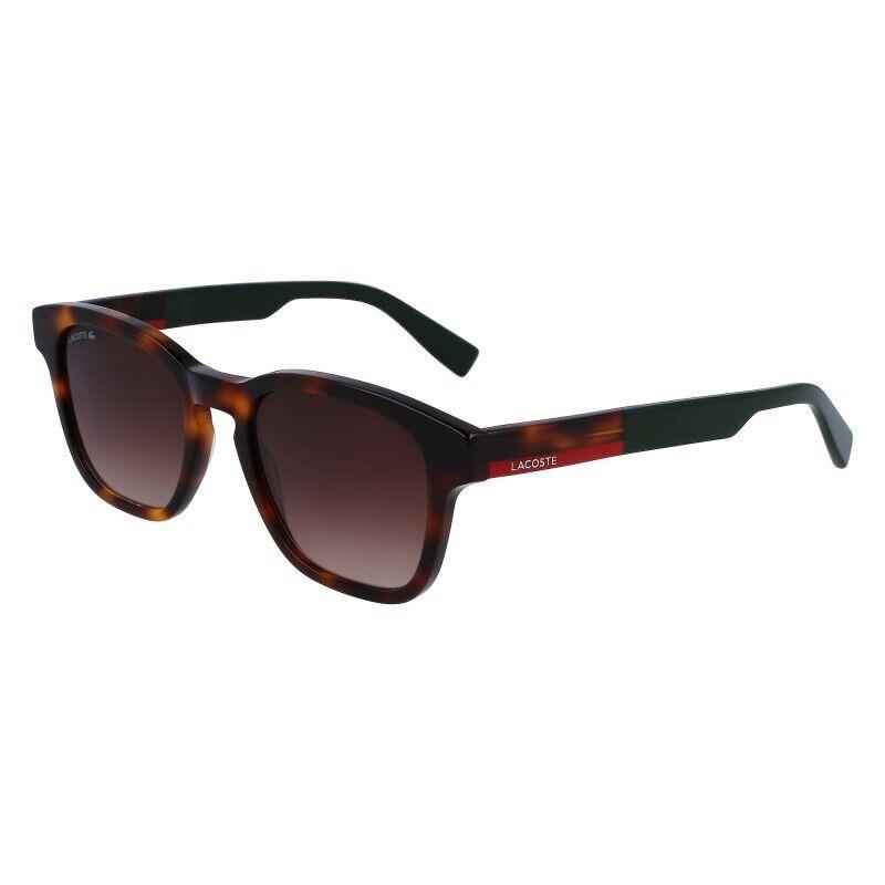 Lacoste Men`s Gradient Square 52mm Sunglasses Havana Black L986S