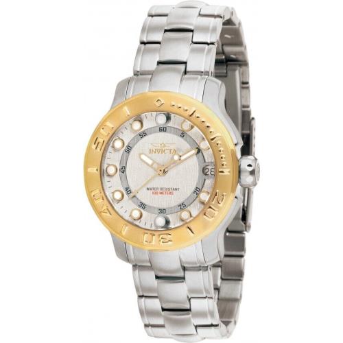 Invicta 1994 Women`s Silver Dial Stainless Steel Swiss Quartz 36mm Watch