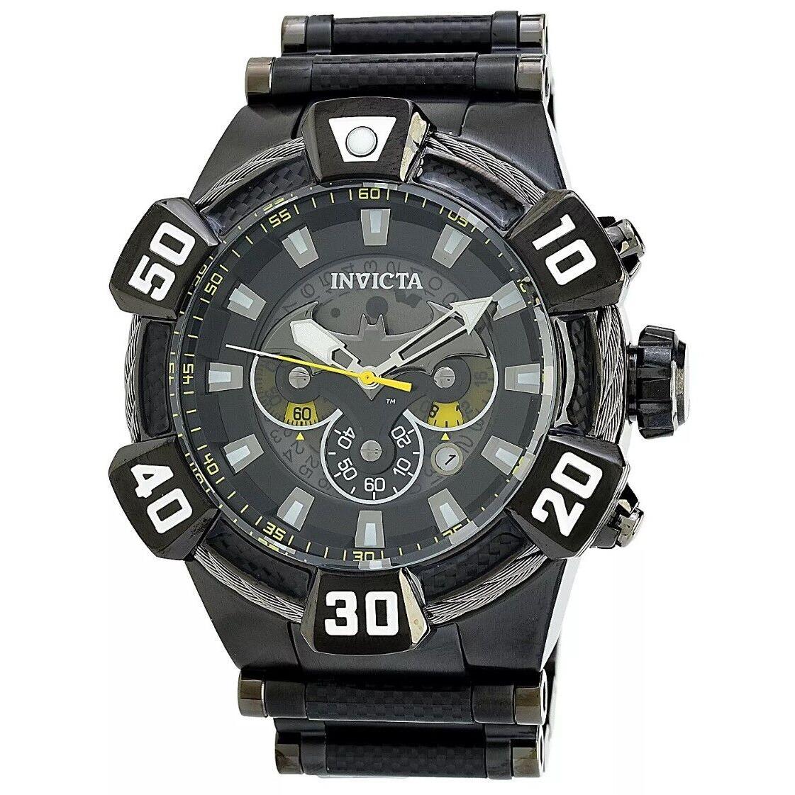 Invicta DC Comics Batman Men`s 52mm Limited Carbon Fiber Chrono Watch 37872