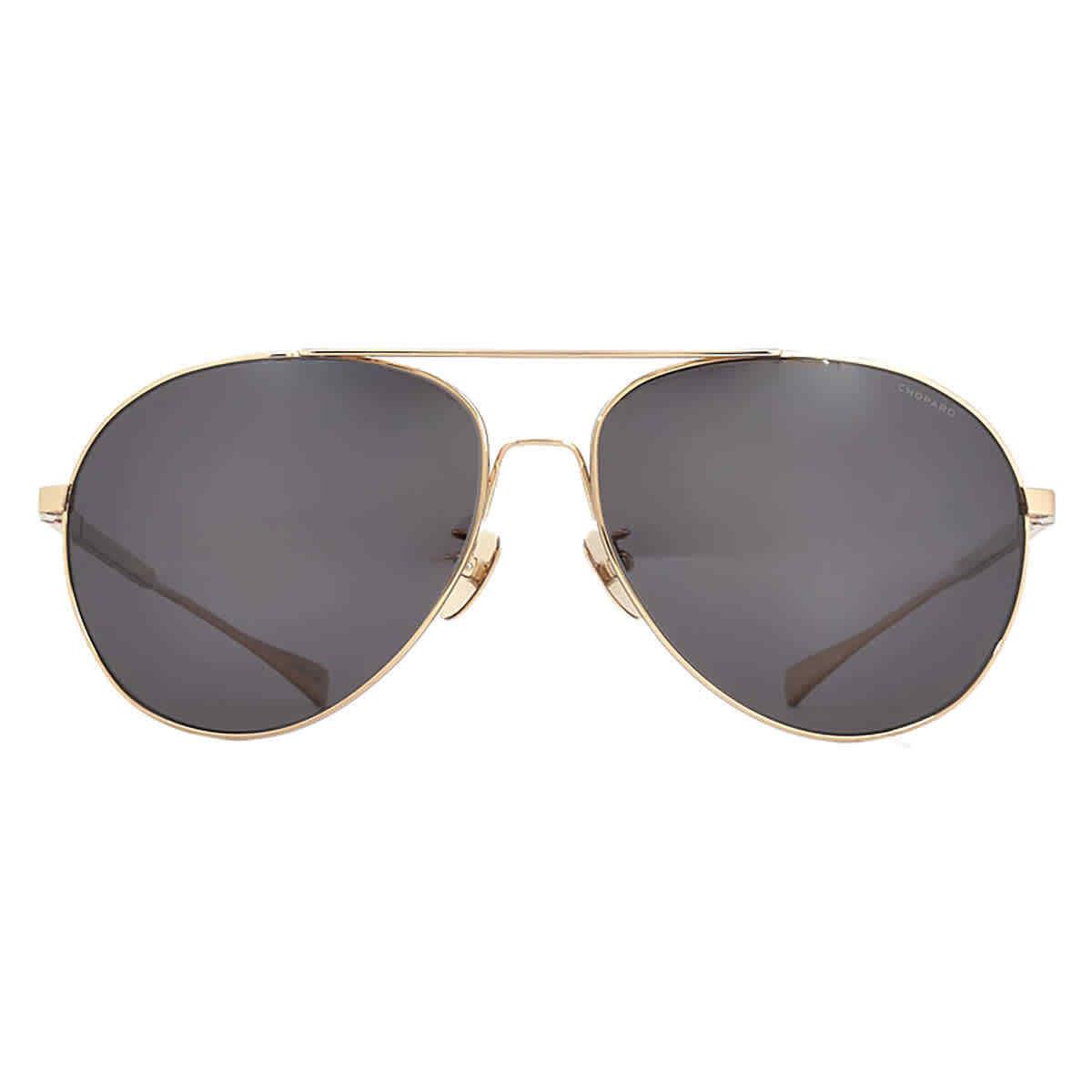 Chopard Brown Pilot Unisex Sunglasses SCHD57M 300Z 64 SCHD57M 300Z 64 - Frame: Gold, Lens: Brown