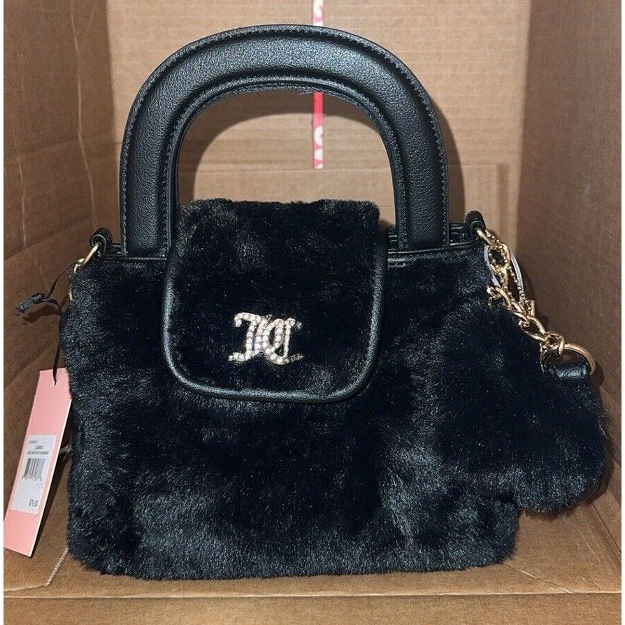 Juicy Couture Black Fuzzy Mini Purse