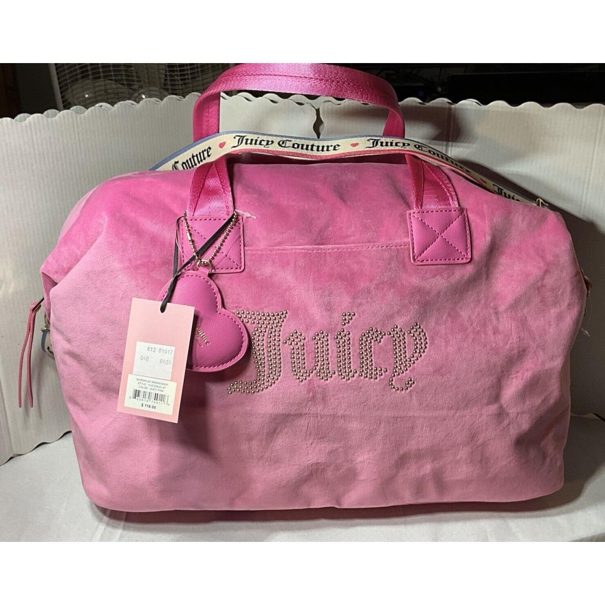 Juicy Couture Wordplay Weekender Juicy Pink Travel Duffle Bag