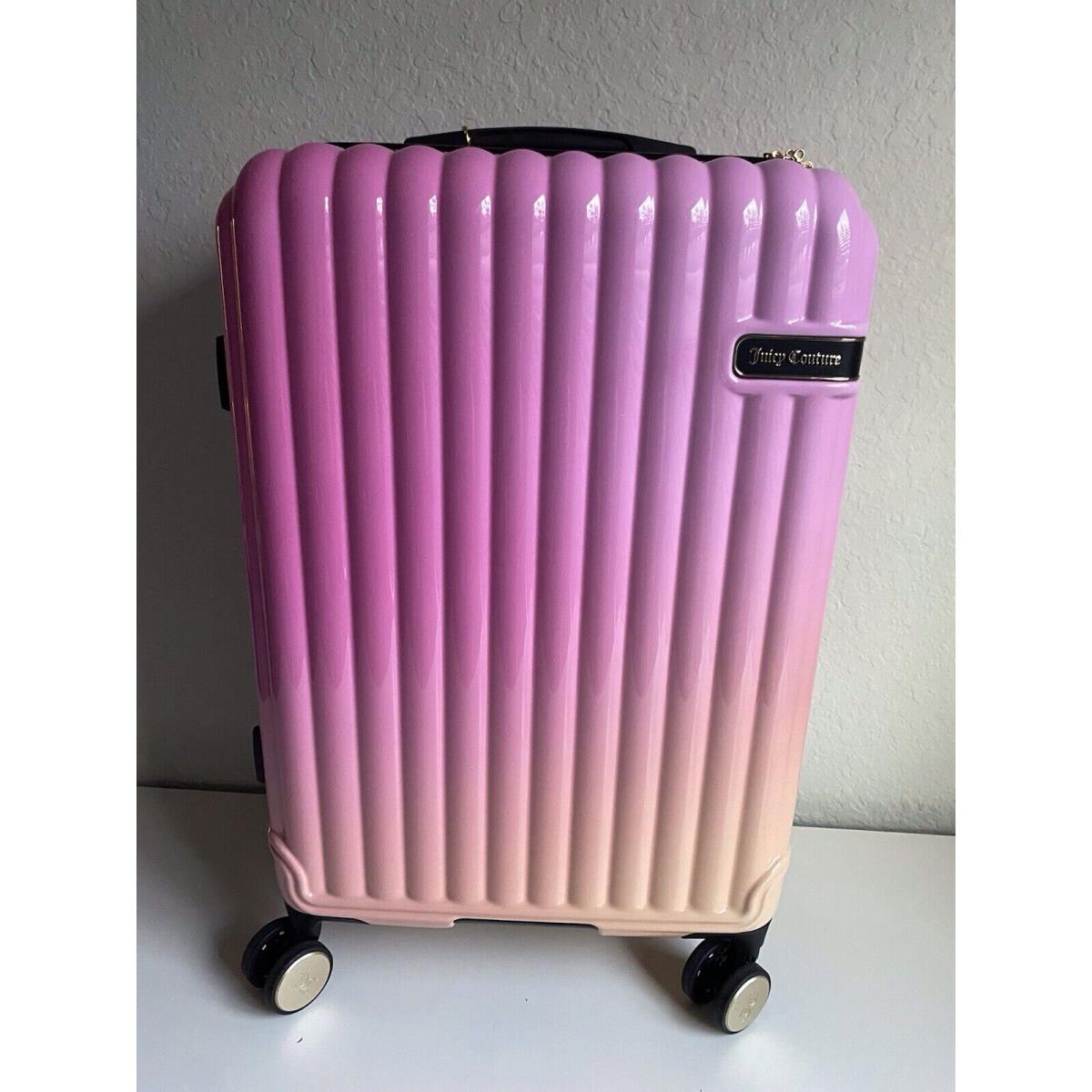 Juicy Couture 25 Upright Pink Ombre Hardside Wheeled Spinner Suitcase Luggage