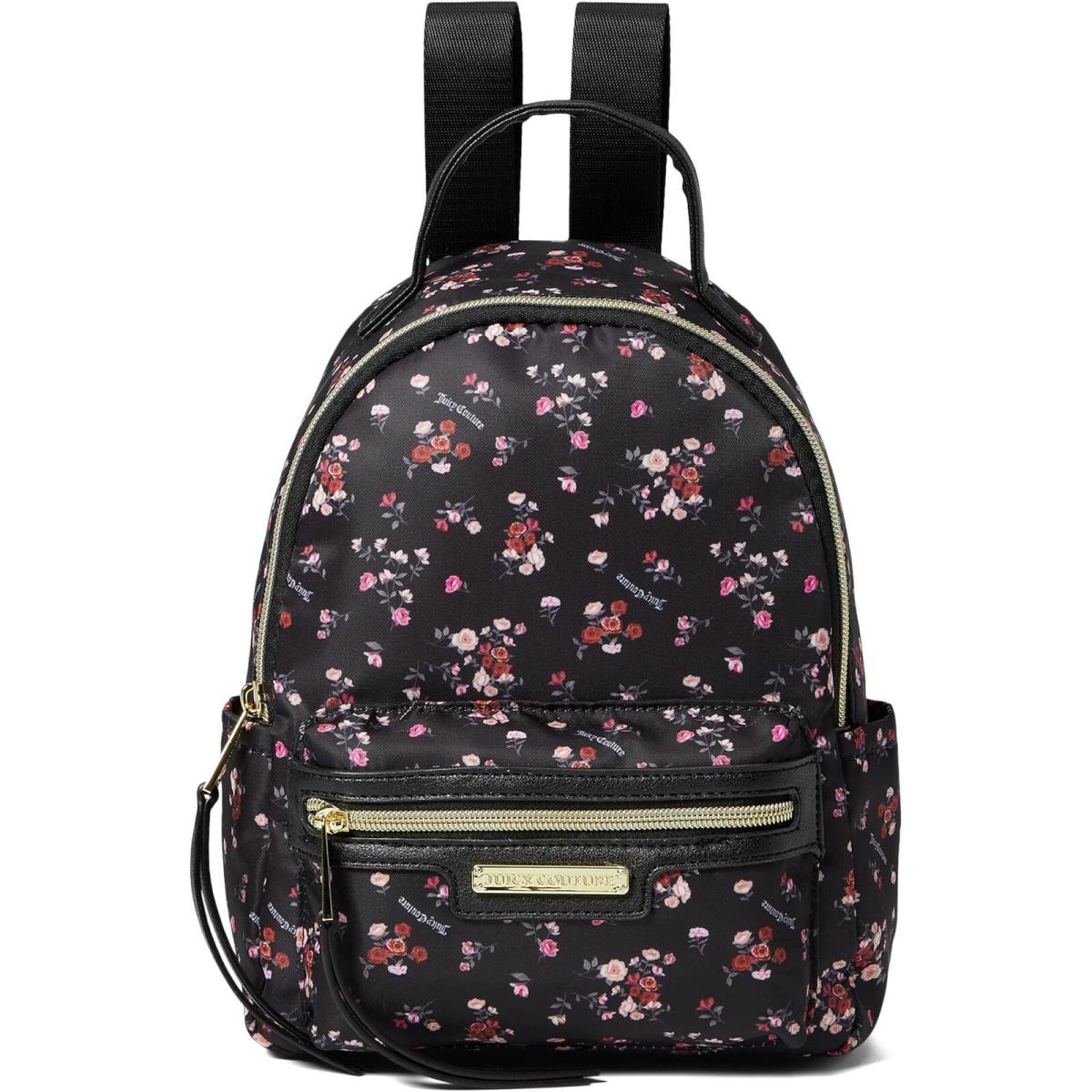 Juicy Couture Ditzy Rose Black Multi Rosie Mini Backpack Women Backpacks