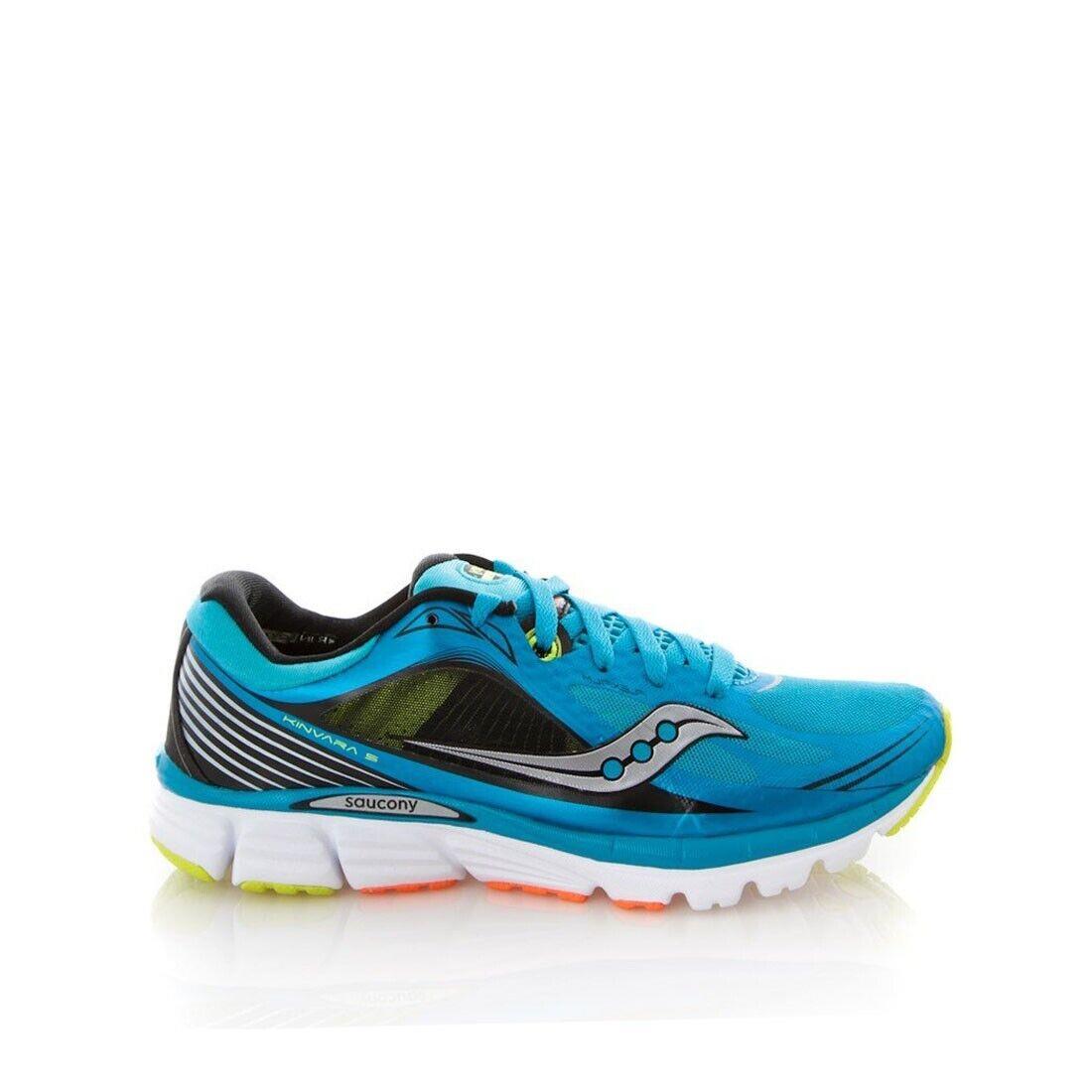 Size 13 - Saucony S202381 Men`s Kinvara 5 in Black/blue/citron - Medium - Blue