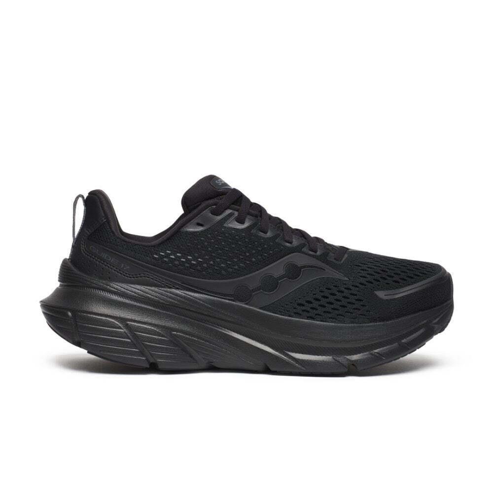 Saucony Women`s Guide 17 Max Cushioned Everyday Running Shoe - Black/black - Black/Black