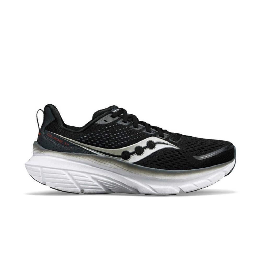 Saucony Men`s Guide 17 Running Shoes - Black/shadow - Black/Shadow