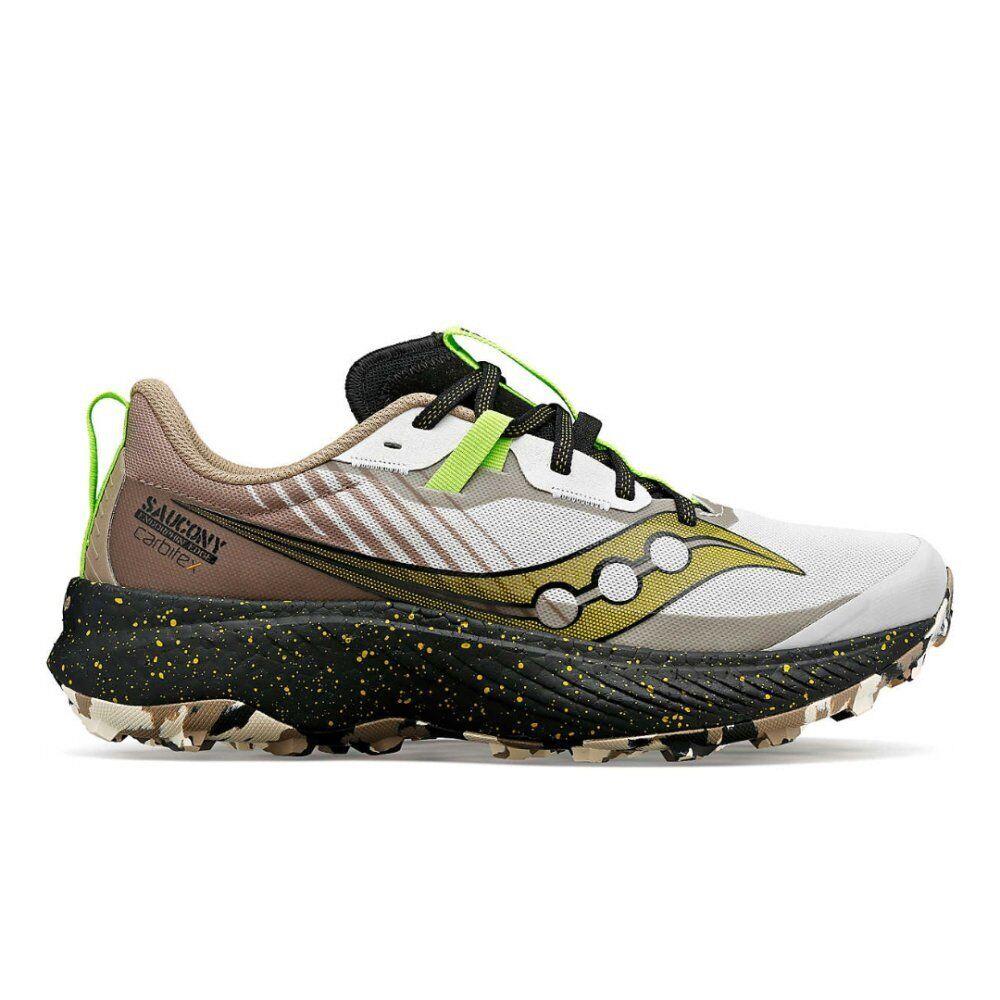 Saucony Men`s Endorphin Edge Trail Sneakers - Fog/black - Fog/Black