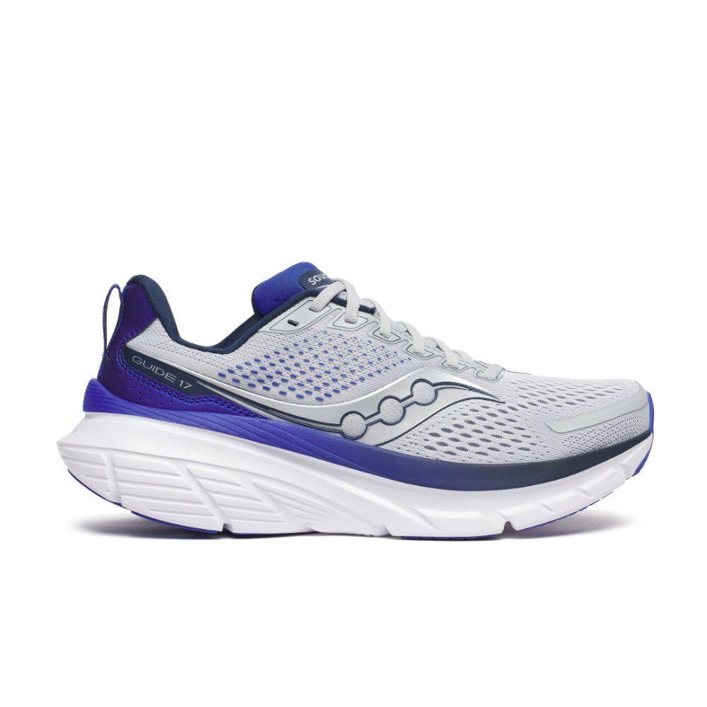 Saucony Men`s Guide 17 Max Cushioned Everyday Running Shoe - Cloud/royal - Gray