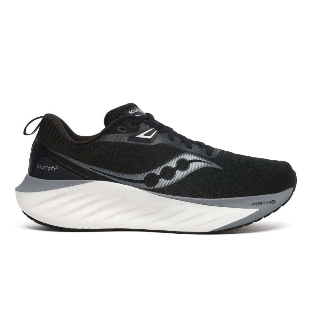 Saucony Men`s Triumph 22 Wide Running Shoes - Black/white