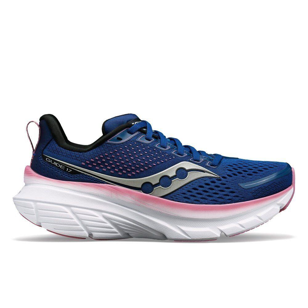 Saucony Women`s Guide 17 Running Shoes - Navy/orchid - Navy/Orchid