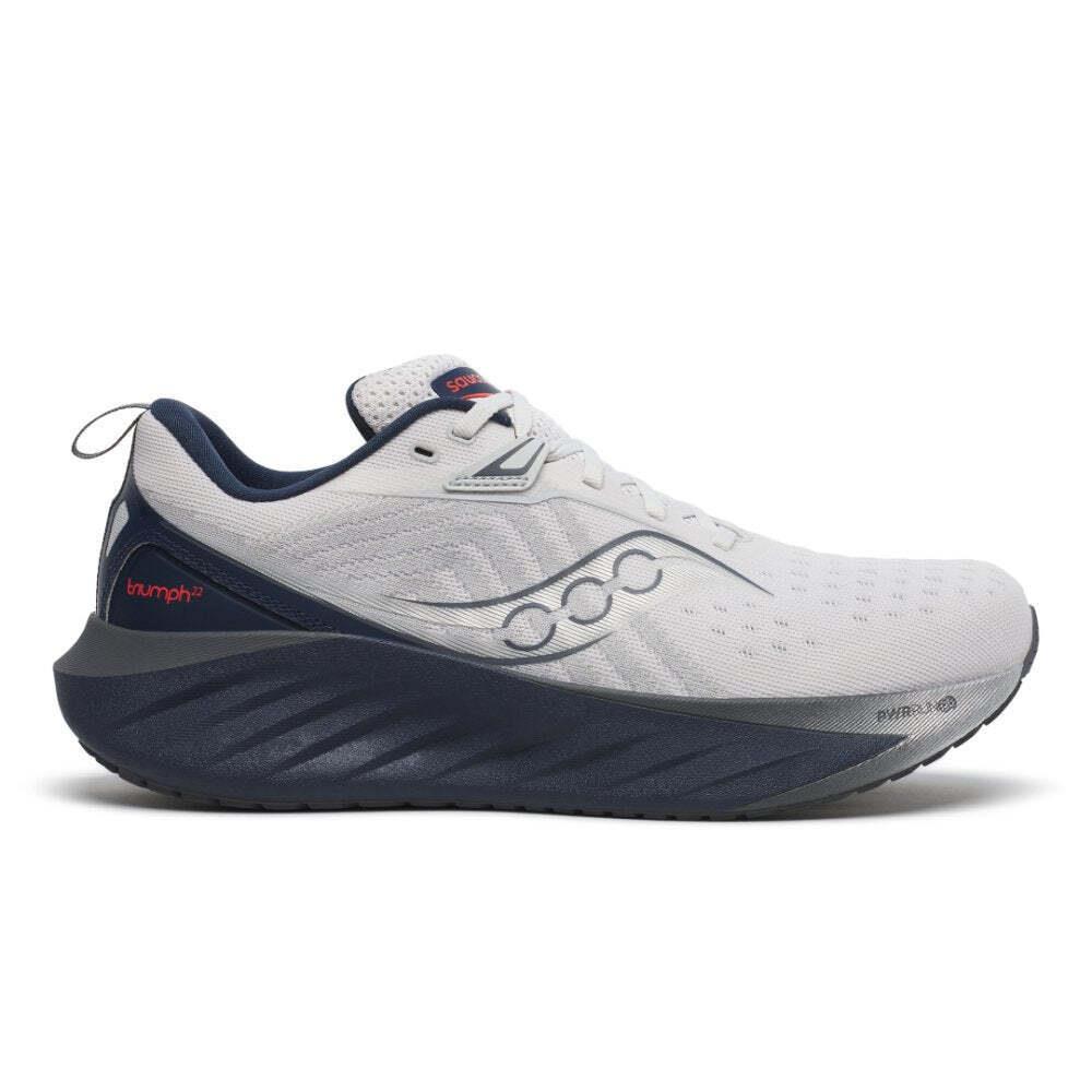 Saucony Men`s Triumph 22 Wide Running Shoes - Cloud/navy - Cloud/Navy