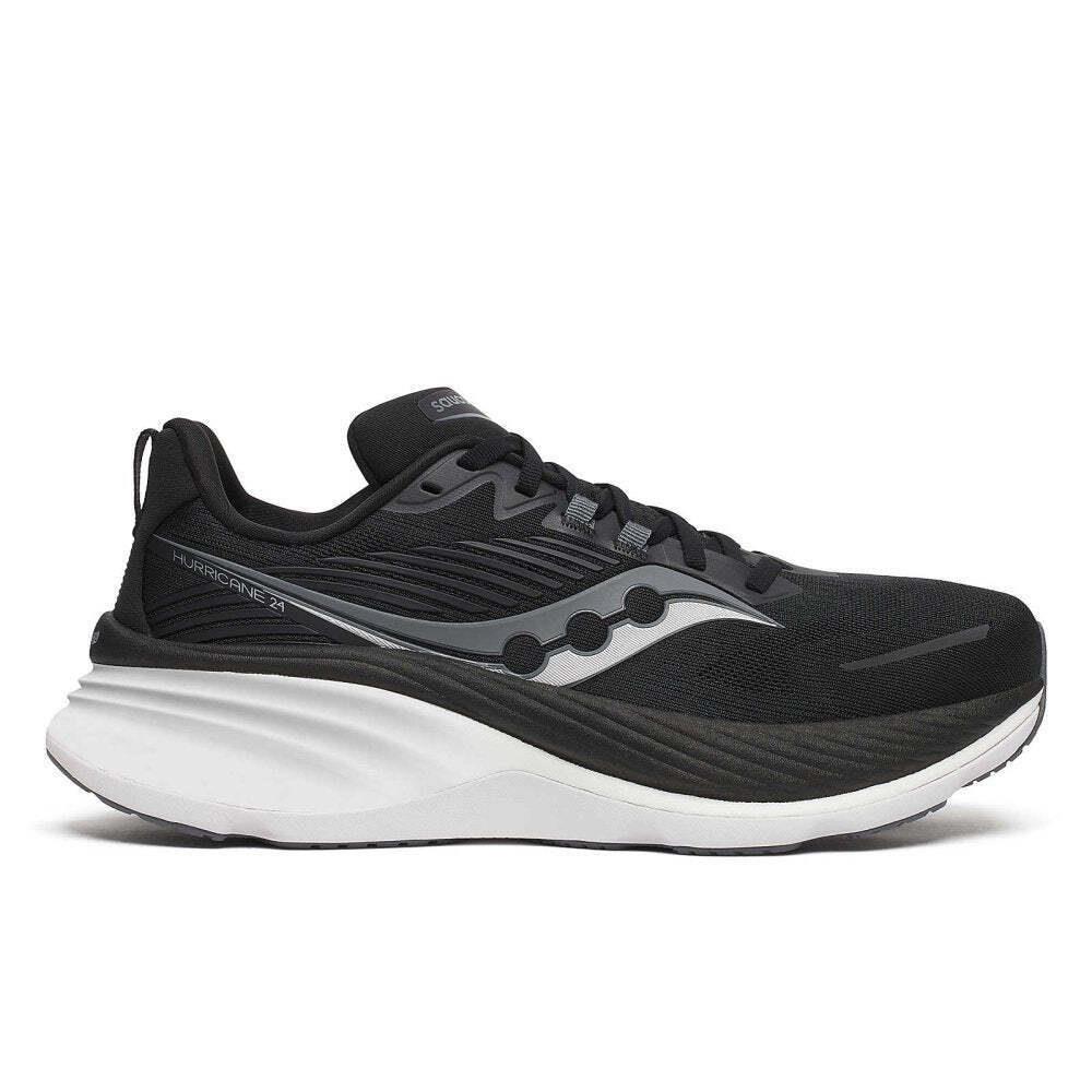 Saucony Men`s Hurricane 24 Running Shoes - Black/carbon