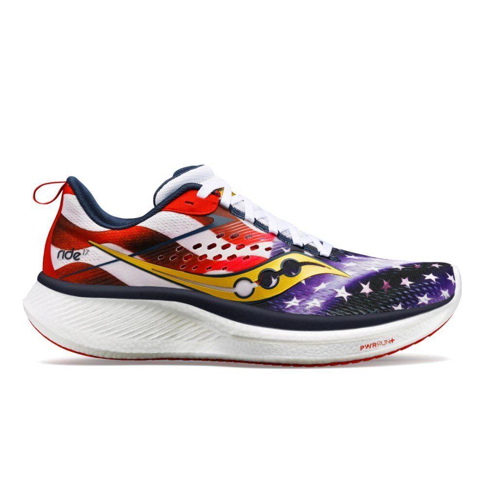 Saucony Women`s Ride 17 Running Shoes - Stars/stripes - Stars/Stripes