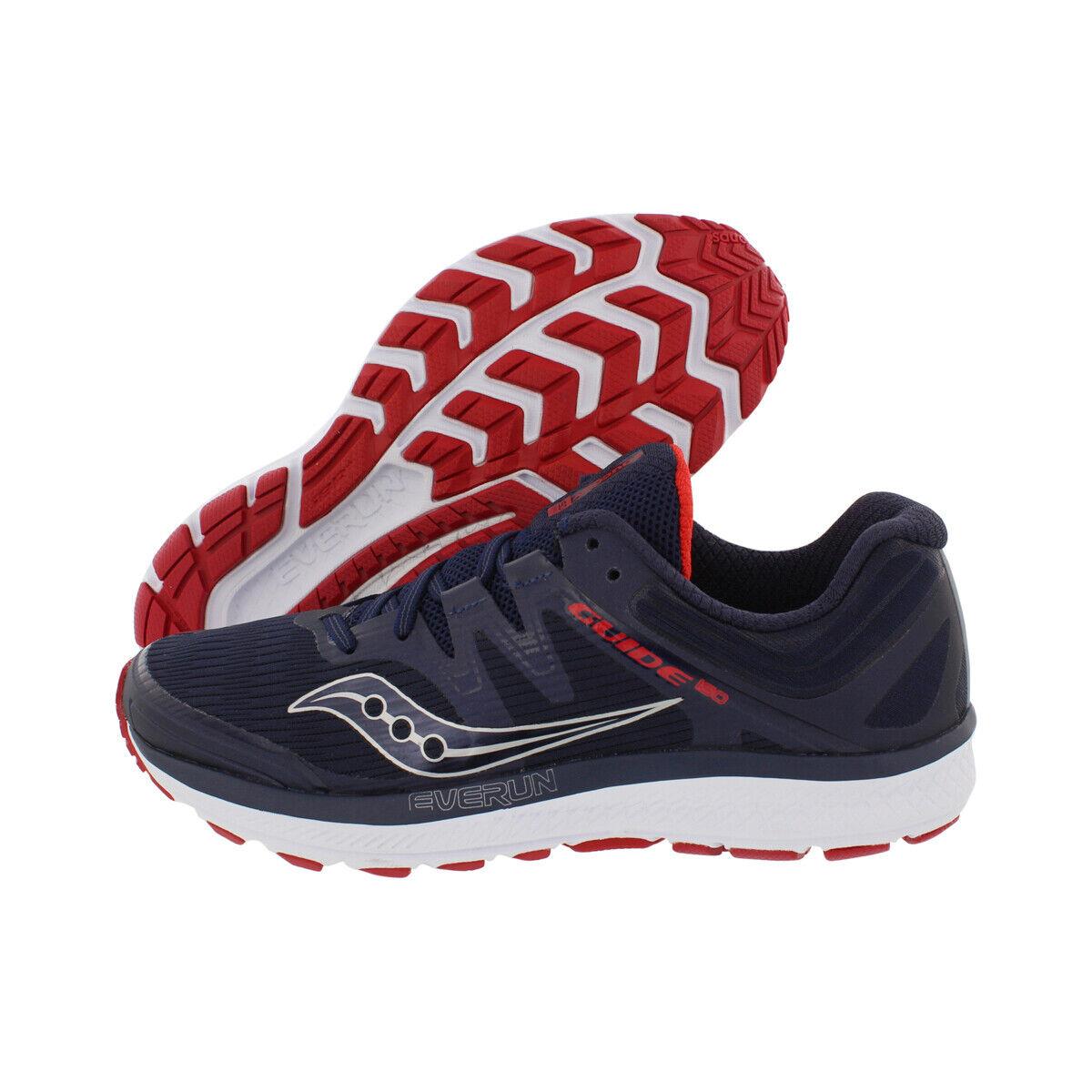 Saucony Guide Iso Running Men`s Shoes Size 13 Color: Navy/red - Blue, Full: Navy/Red