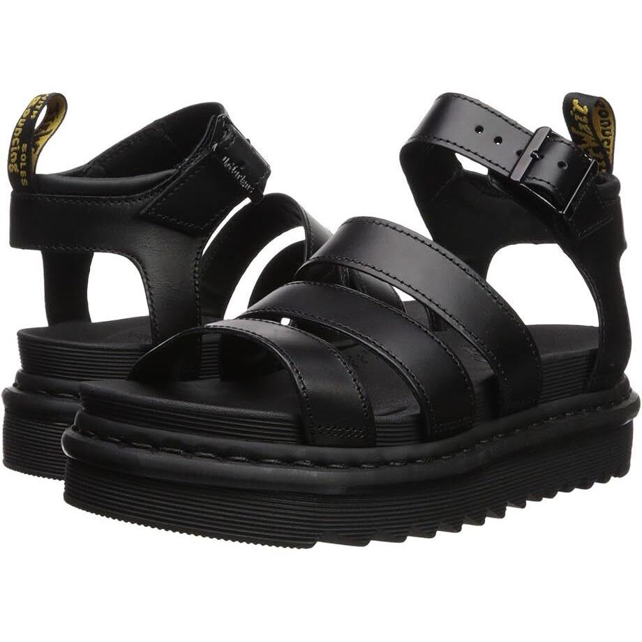 Women`s Shoes Dr. Martens Blaire Leather Strap Sandals 24191001 Black Brando