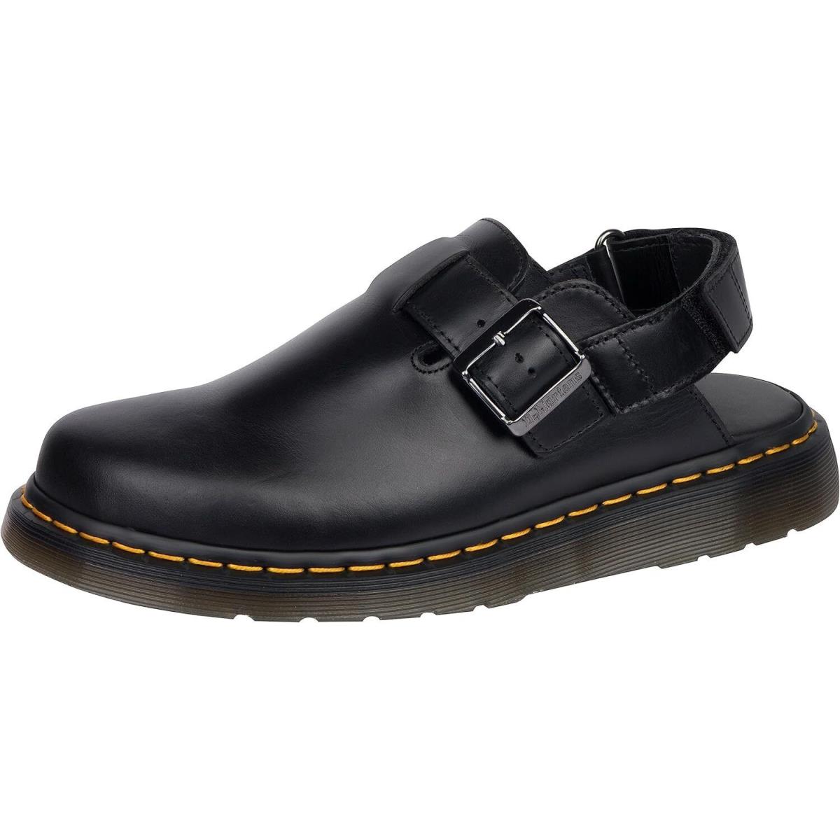 Unisex Shoes Dr. Martens Jorge II Leather Slingback Mules 30868001 Black Brando