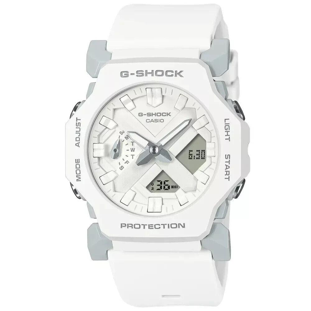 Casio G-shock White Dial Strap Sports Quartz 200M Men`s Watch GA-2300-7A