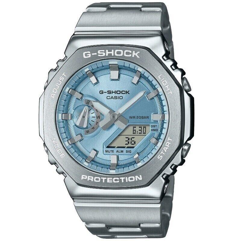 Casio G-shock G-steel Analog-digital Light Blue Men`s Watch GM2110D-2A