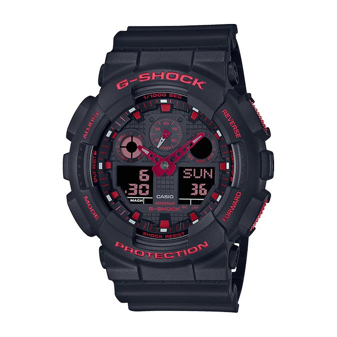 Casio G-shock Man Resin Band Wrist Watch GA-100BNR-1ADR