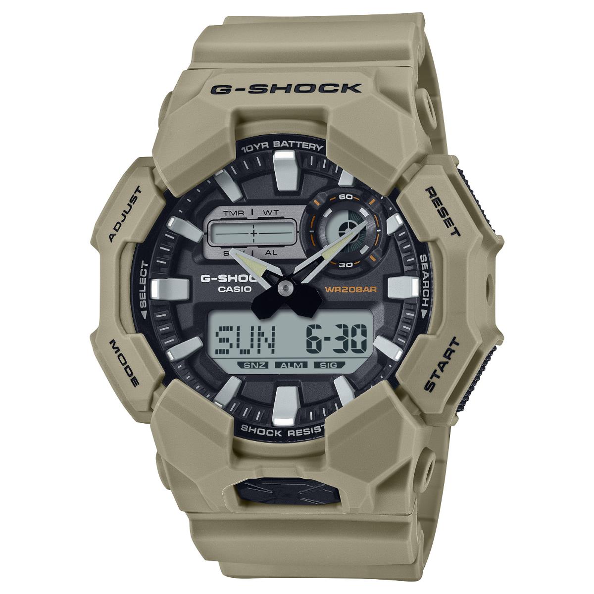 Casio G-shock GA010-5A Beige Analog-digital Quartz 10 Year Battery Resin Watch