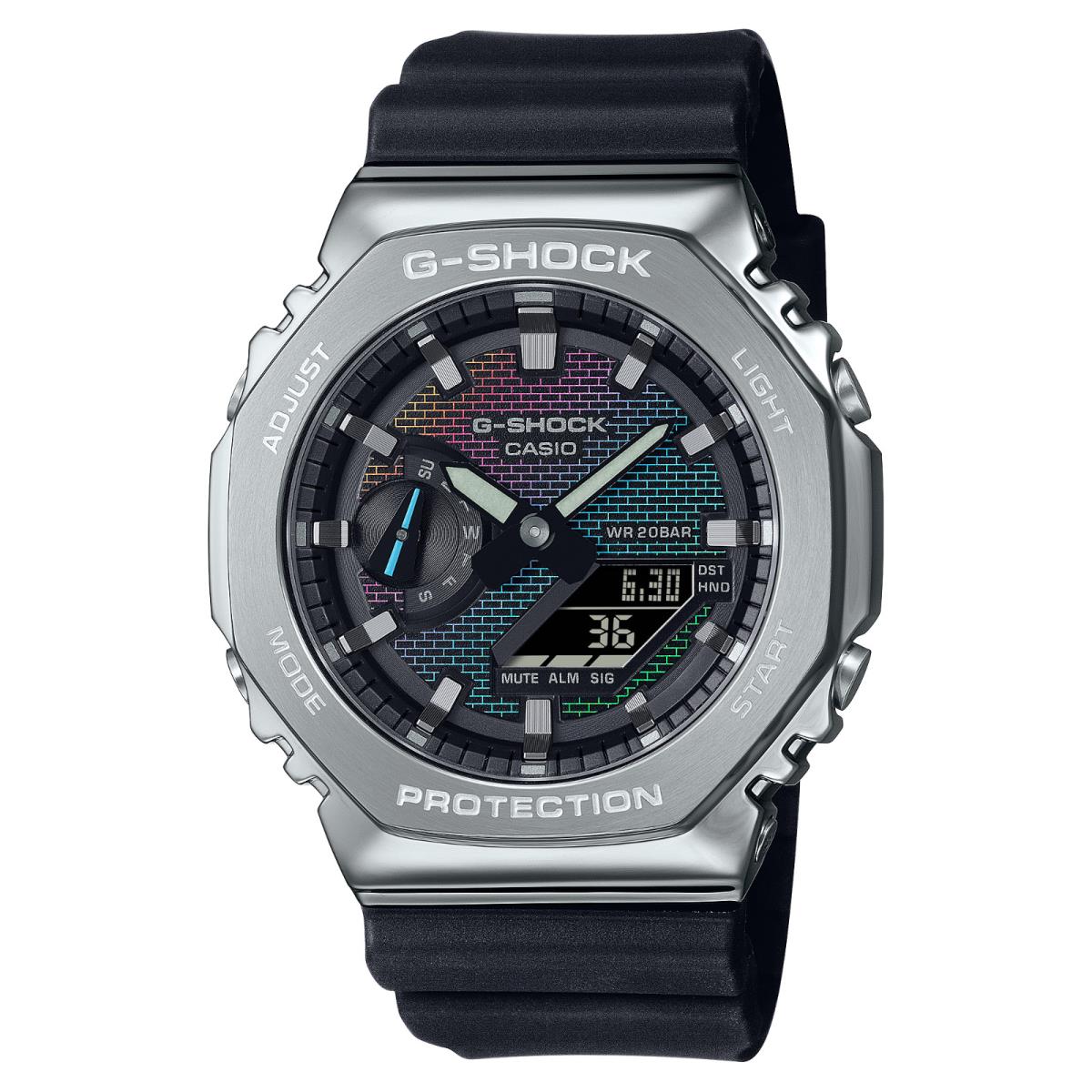 Casio G-shock Rainbow Brick Wall Octagonal Analog-digital Watch GM2100RW-1A