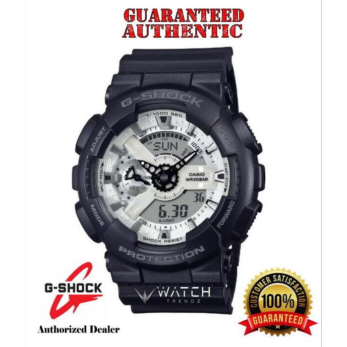 Casio G-shock GA110WD-1A Strikingly Bold Black and White Analog Digital Watch