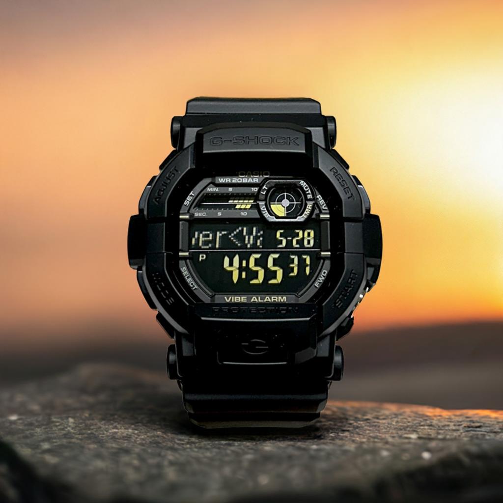 Casio GD350-1B G-shock Digital Day Date Dial Black Resin Band Watch