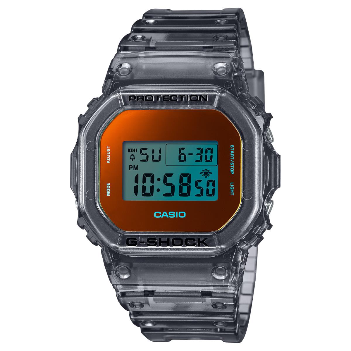 Casio G-shock Digital 5600 Series Translucent Gray 42.8mm Watch DW5600TLS-8