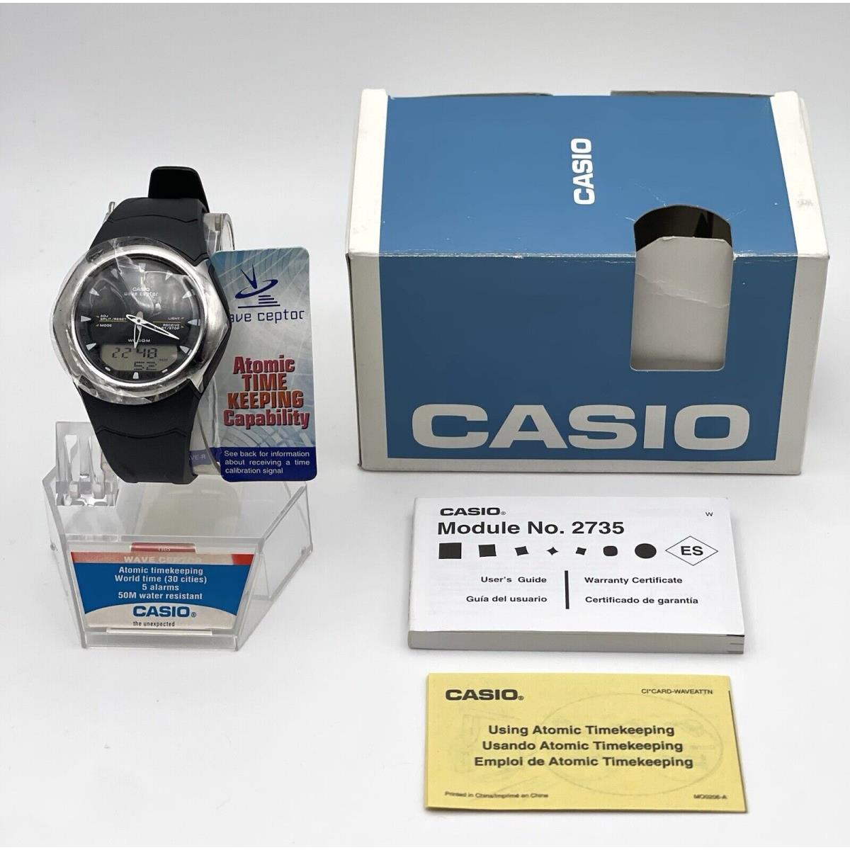 Casio Wave Ceptor 2735 WVA-104H Water Resistant 5bar World Time