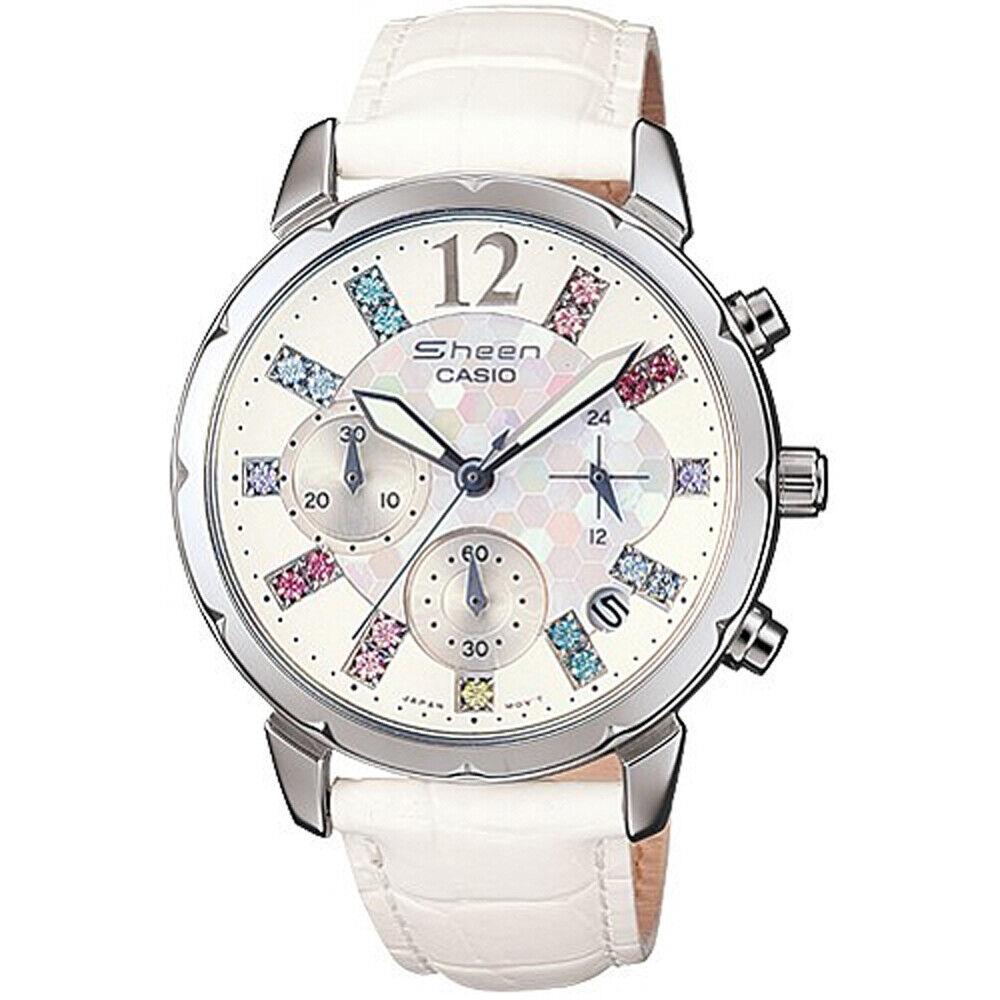 Casio Sheen 3-Dial Multi-hand Chronograph Stainless Steel Case SHN-5012LP-7A