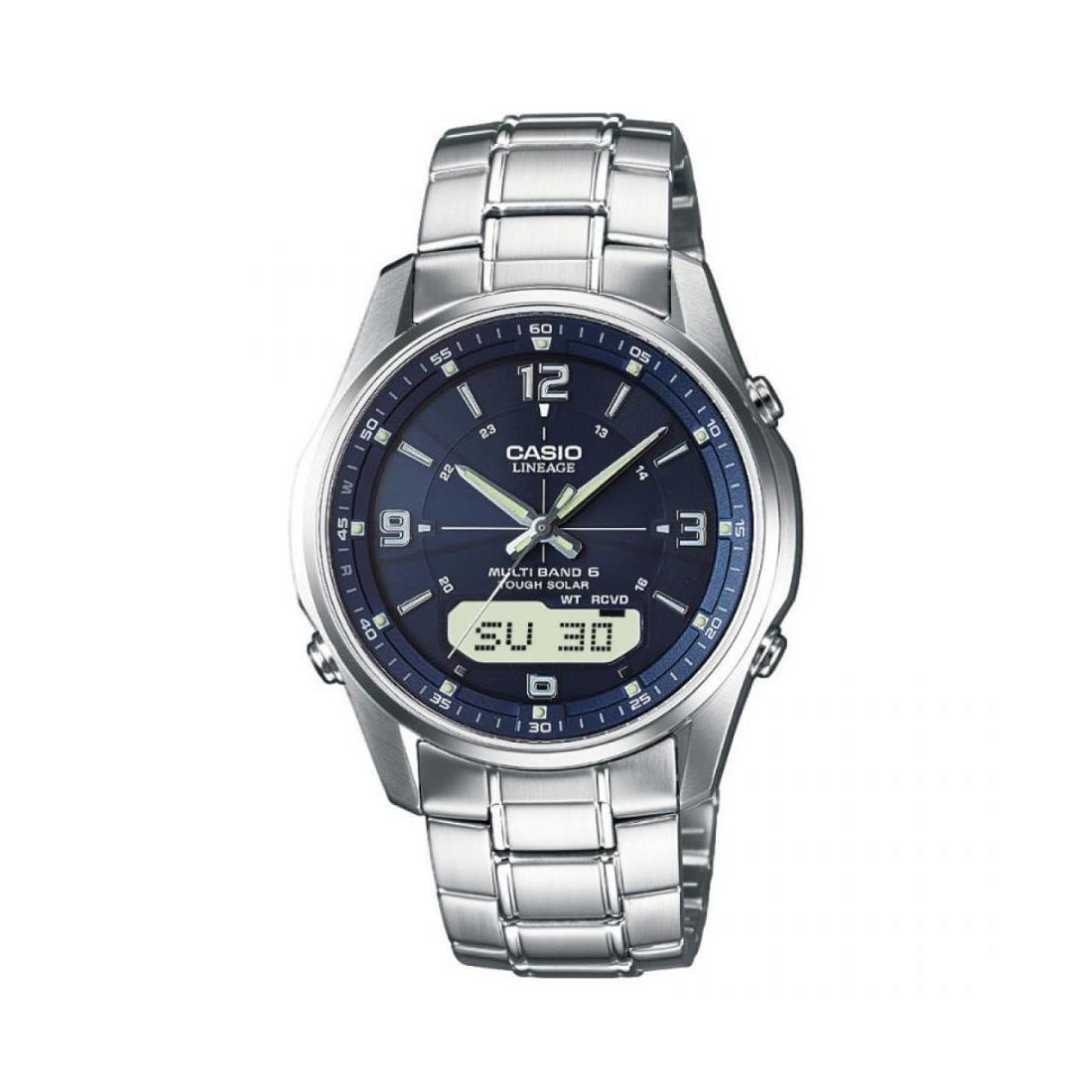 Casio Men Digital Eco-drive Casual Watch Classic Dress Blue Dial Waterproof Roun