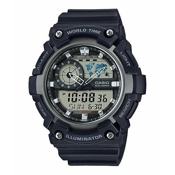 Casio Illuminator World Time Youth Analog Digital Watch AEQ-200W-1A