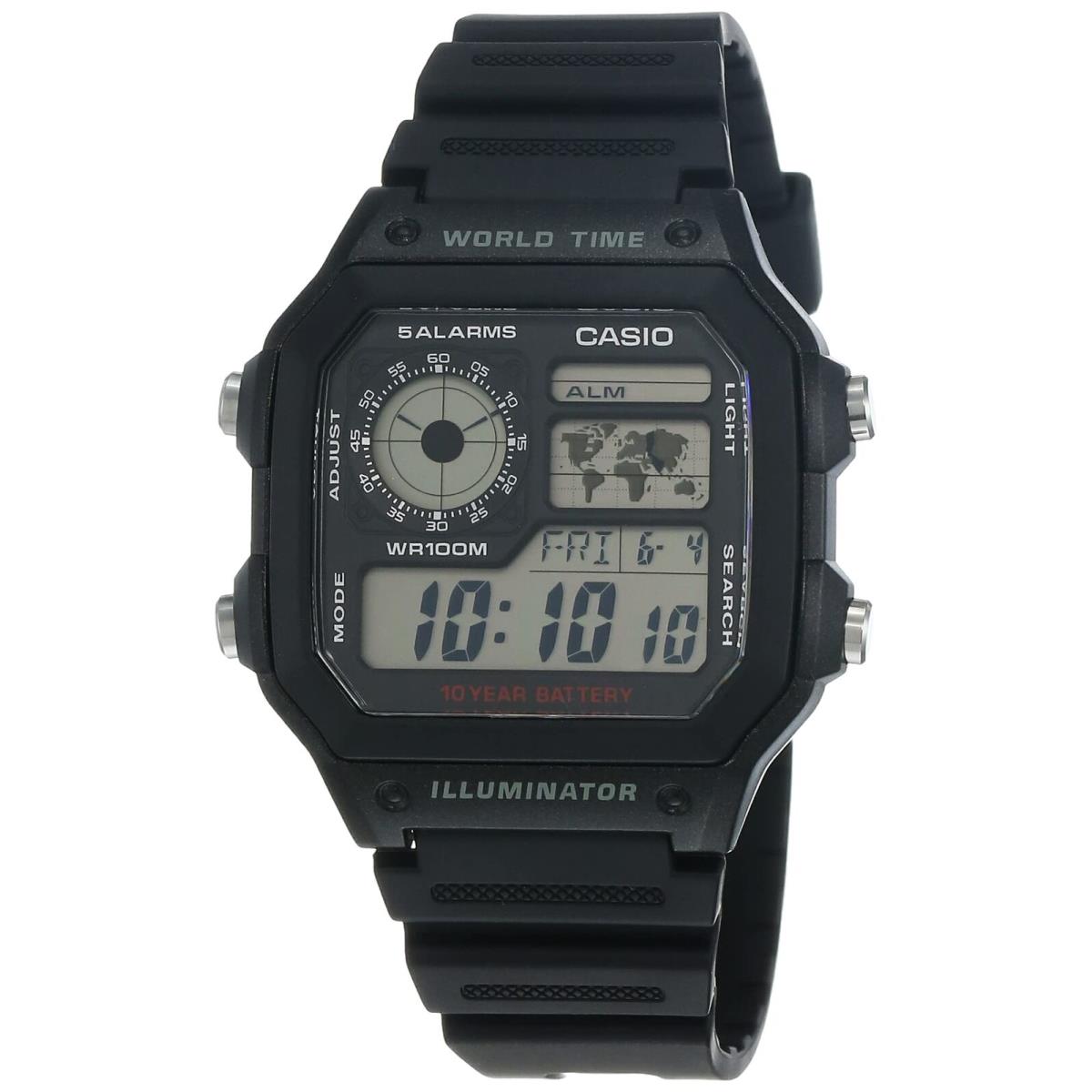 Casio Watch Digital AE-1200WH-1A Men`s Overseas Model Parallel