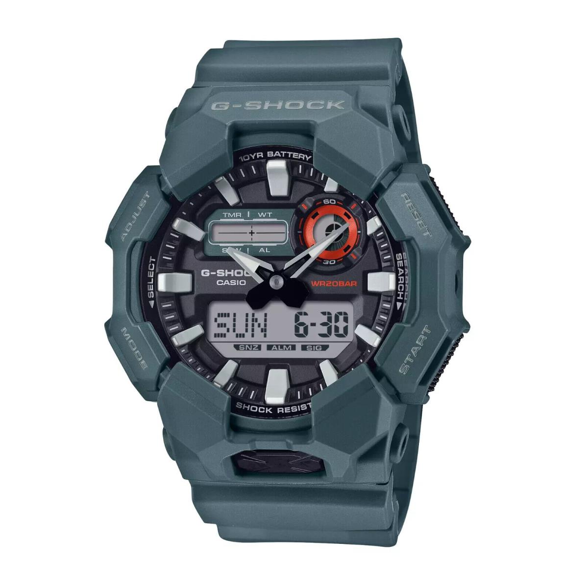 Casio G-shock GA010-2A Green-blue Analog-digital Quartz Carbon Resin Men`s Watch