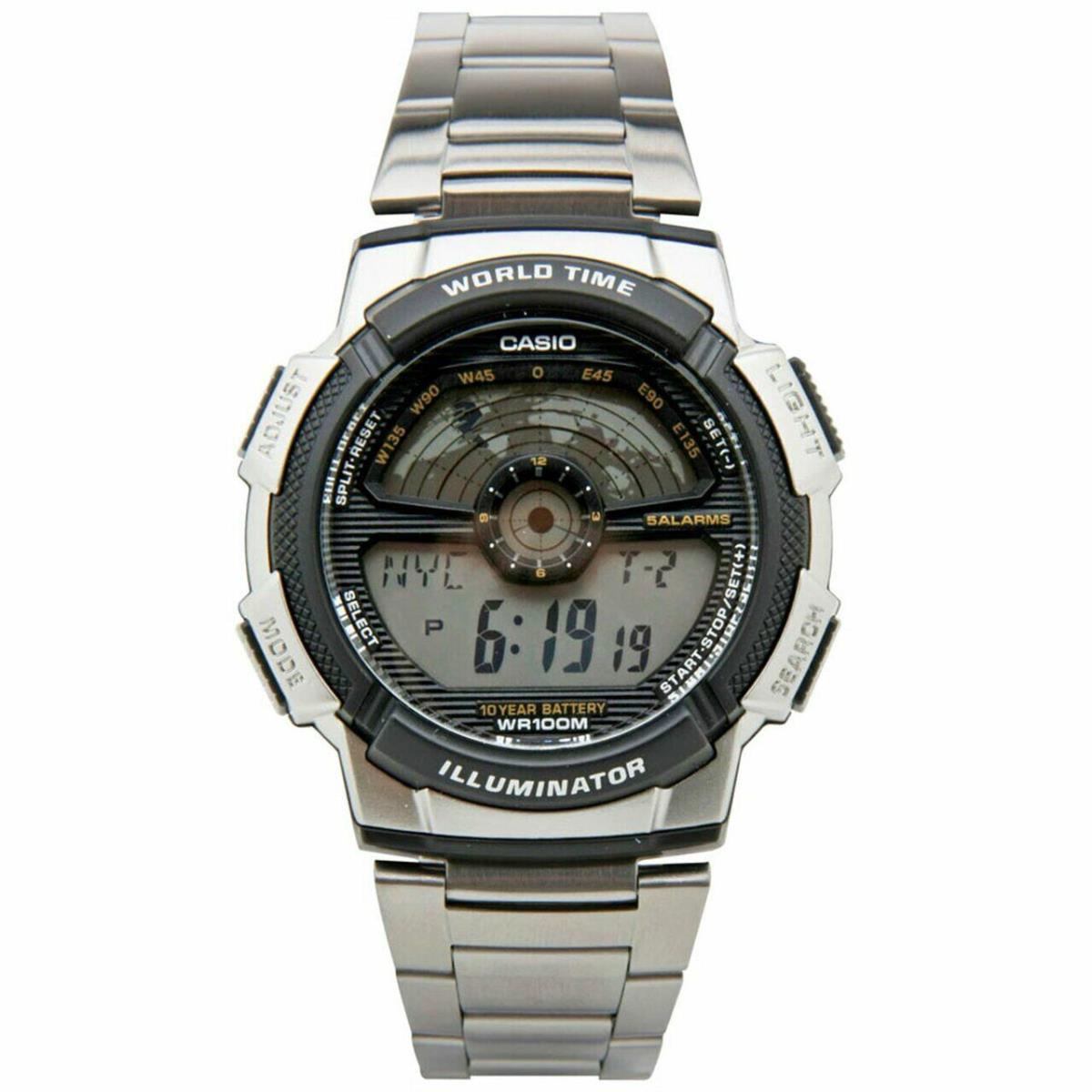 Casio General Silver Stainless Steel Band Men Watch AE-1100WD-1A