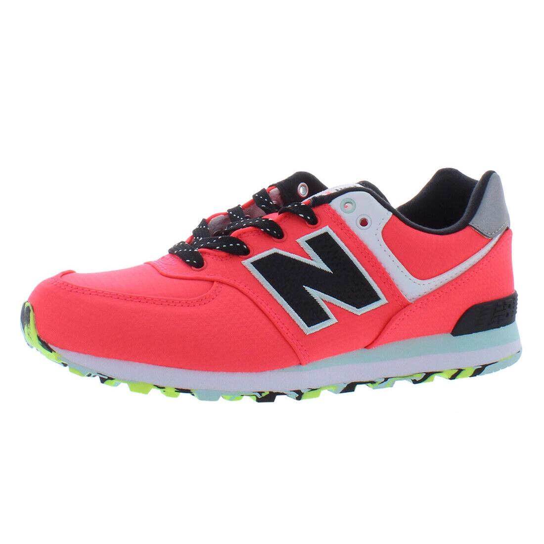 New Balance 574 Boys Shoes Size 7 Color: Hyper Crimson/black/grey