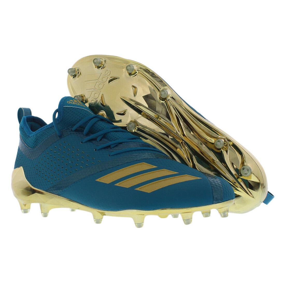 Adidas SM Adizero 7.0 Nfl Mens Shoes - Drk Teal/Gold, Main: Gold