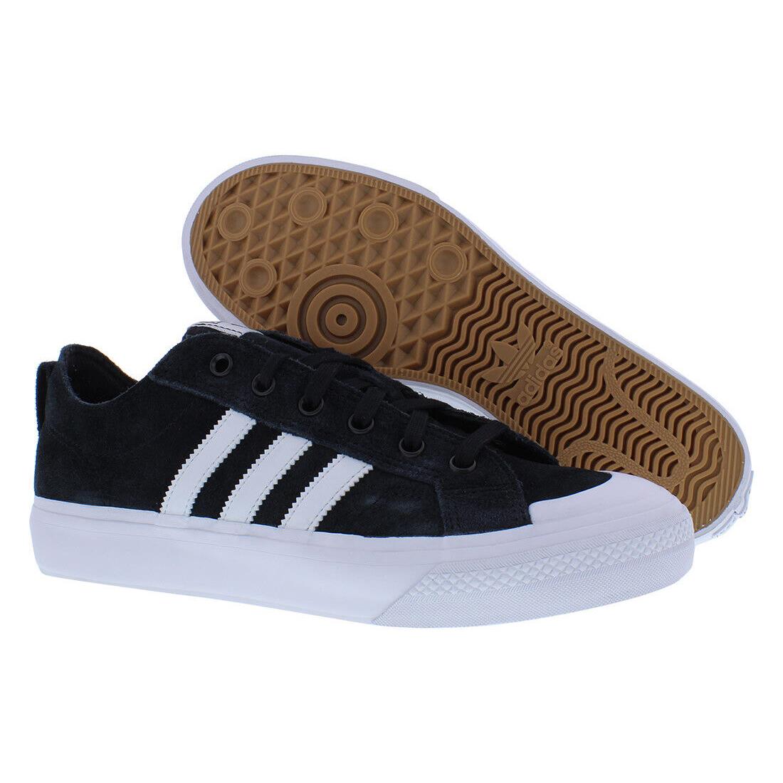 Adidas Nizza Low Adv Unisex Shoes - Core Black/Cloud White/Cloud White, Main: Black