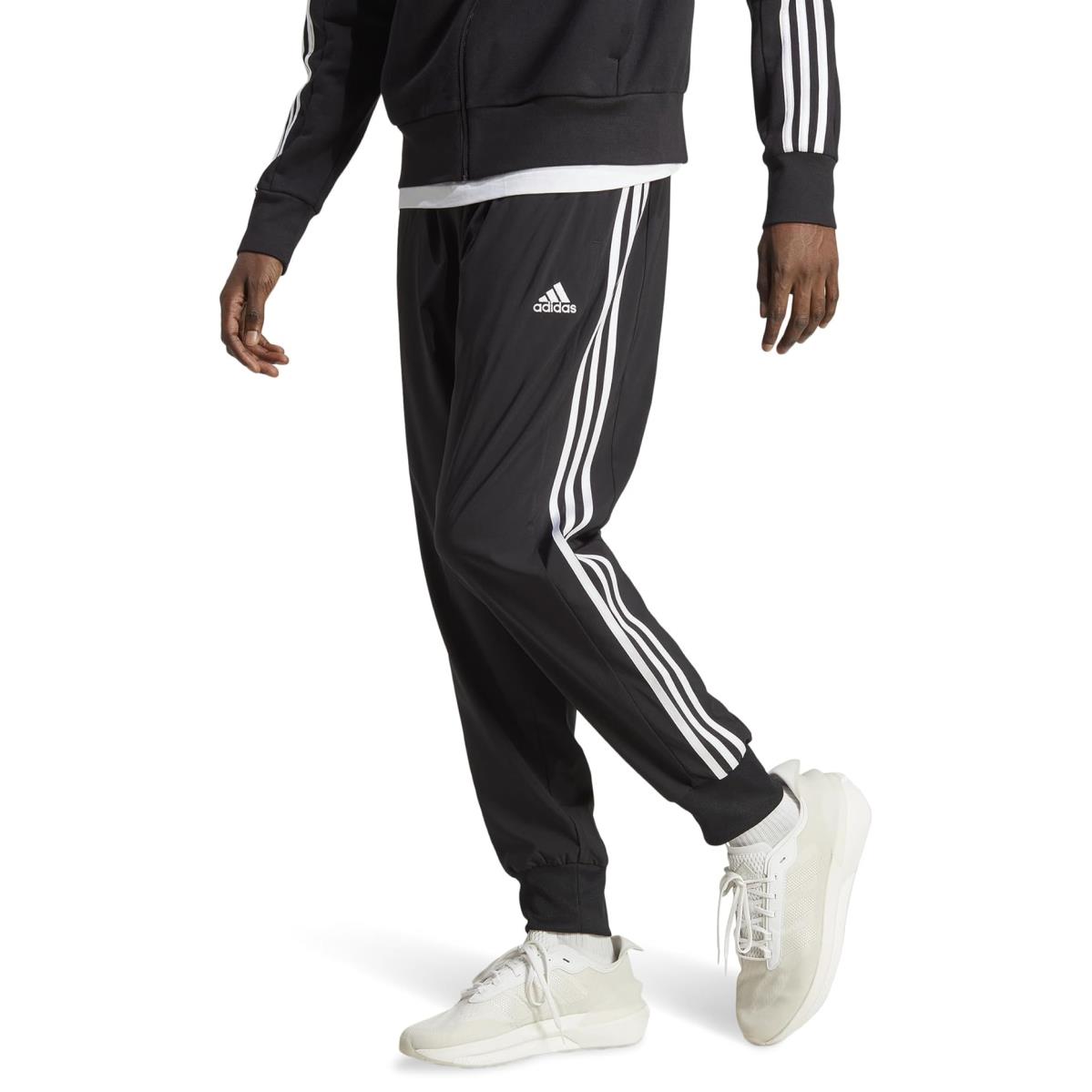 Man`s Pants Adidas Aeroready Essentials Tapered Cuffed Woven 3-Stripes Pants