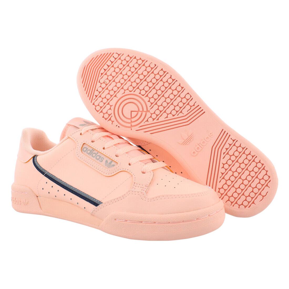 Adidas Originals Continental 80 Girls Shoes - Clear Orange / Light Brown / Ecru Tint, Main: Pink