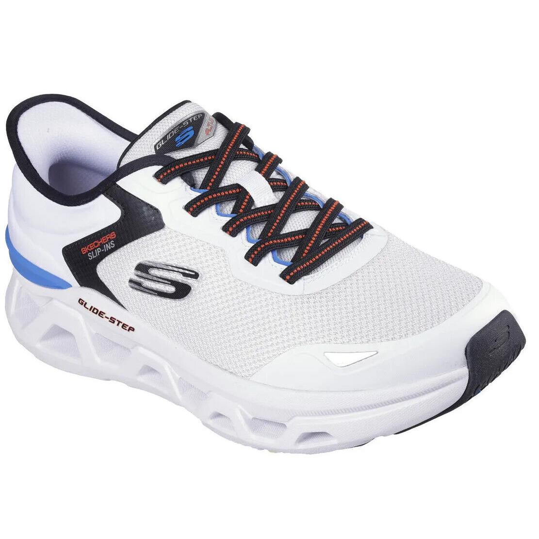 Mens Skechers Slip Ins Glide Step Altus Turn Out White Mesh Running Shoes - White