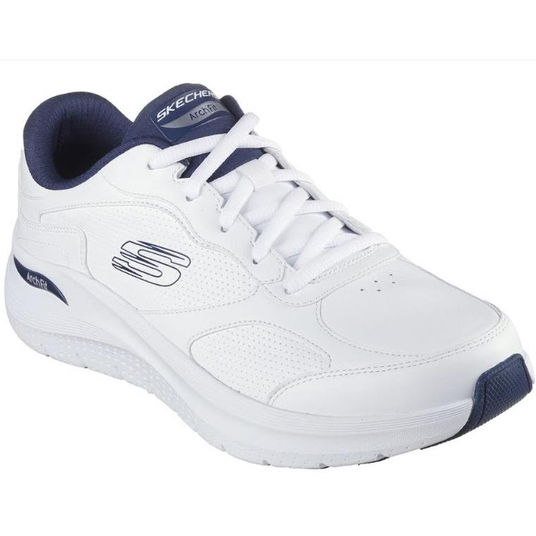 Man Skechers Arch Fit 2.0 - Safehouse Lace-up Shoe 232703 White/navy