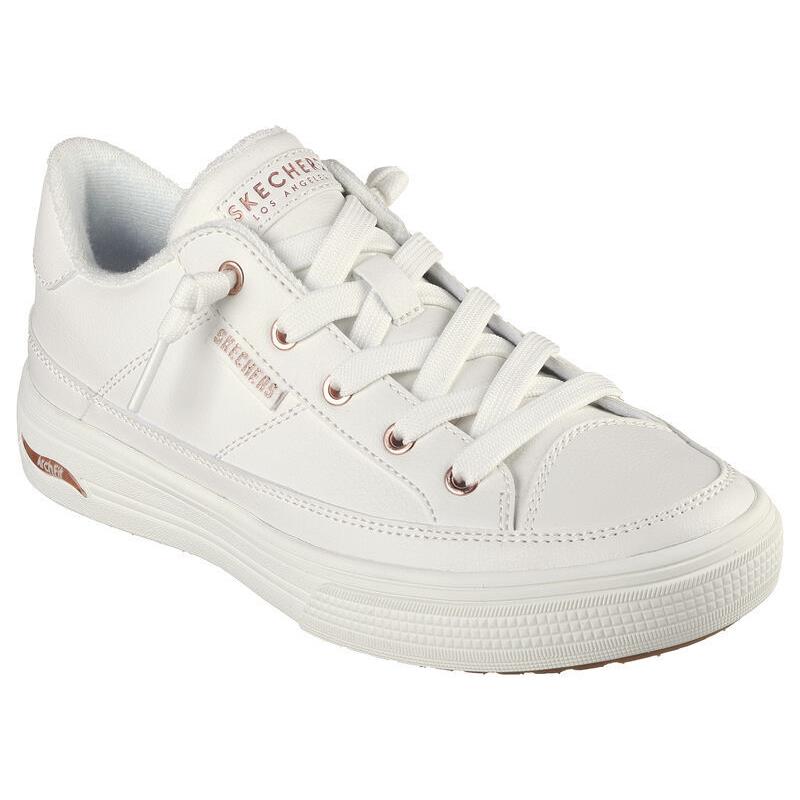 Womens Skechers Arch Fit Arcade - ON MY Way White Leather