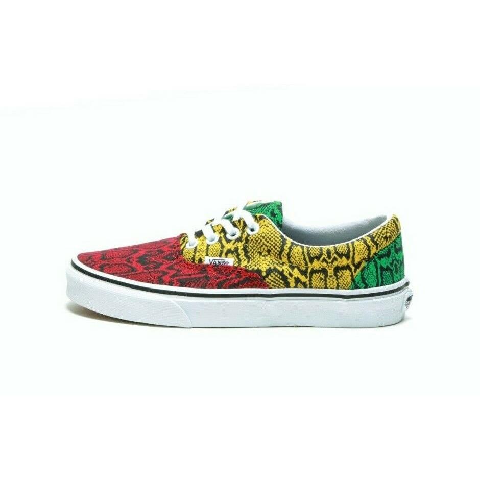 Vans Women`s Era VN0A4U39WZ3 Multi Python/rasta/true White Msrp: - Rasta/True White