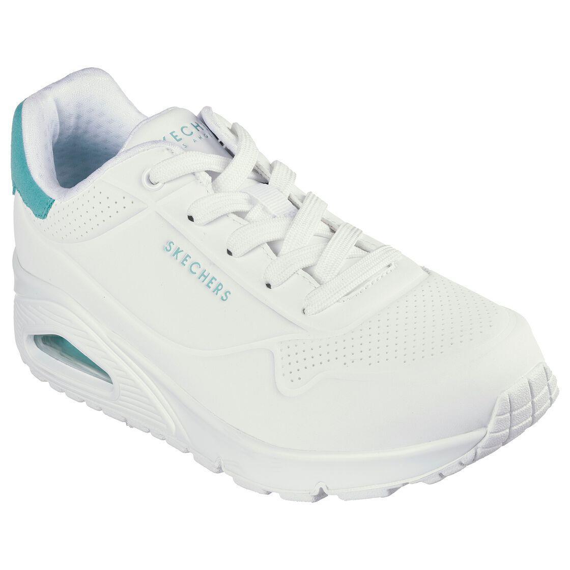 Woman Skechers Uno Pop Back Air-cool Lace Up 177092 Color White/mint