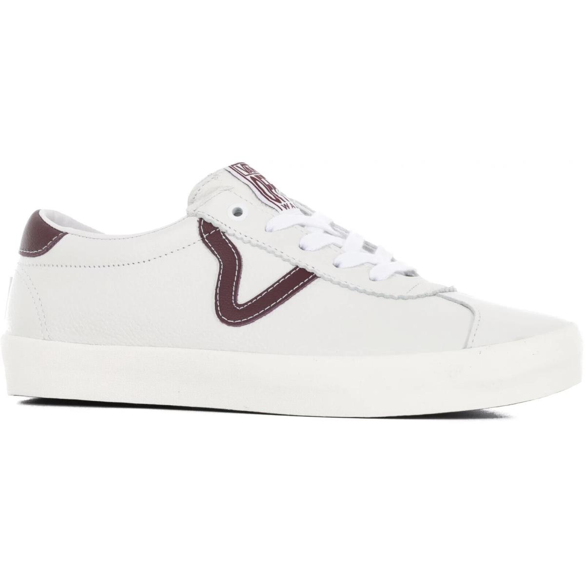 Mens Vans Skate Sport Shoes 9.5 Benny Urban Marshmallow Burgundy White - White