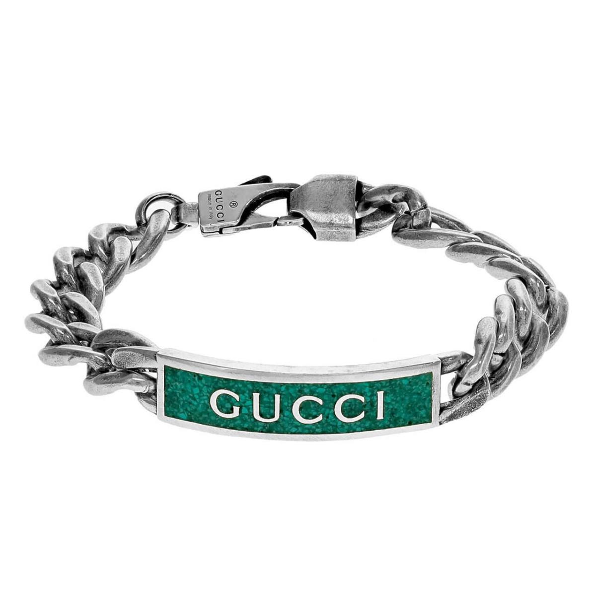 Gucci Green Enamel Station Bracelet YBA6787120010